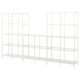VITTSJÖ storage combination, white/glass, 300x36x175 cm