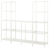 VITTSJÖ storage combination, white/glass, 202x36x175 cm