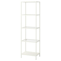 VITTSJÖ shelving unit, white/glass, 51x175 cm