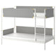 VITVAL bunk bed frame, white/light grey, 90x200 cm