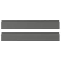 VOXTORP drawer front, dark grey, 60x10 cm, 2 pack