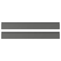 VOXTORP drawer front, dark grey, 80x10 cm, 2 pack