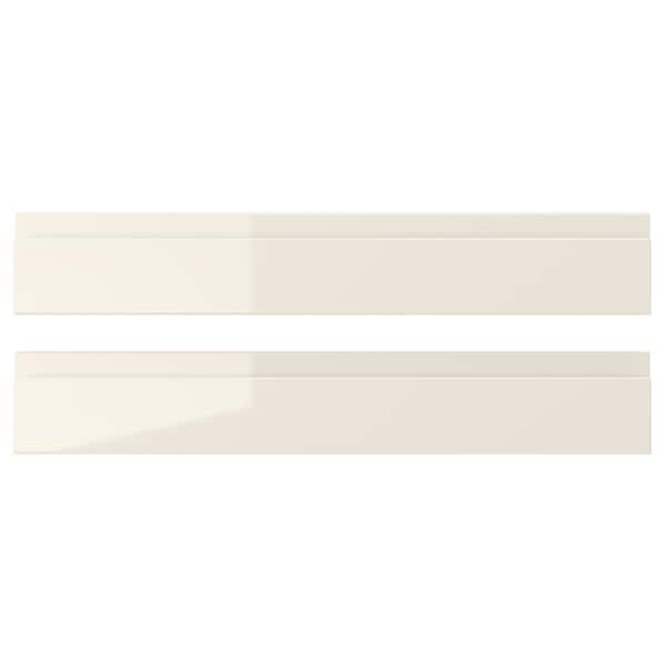 VOXTORP drawer front, high-gloss light beige, 60x10 cm