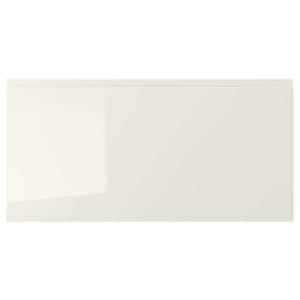 VOXTORP drawer front, high-gloss light beige, 79.6x39.7 cm