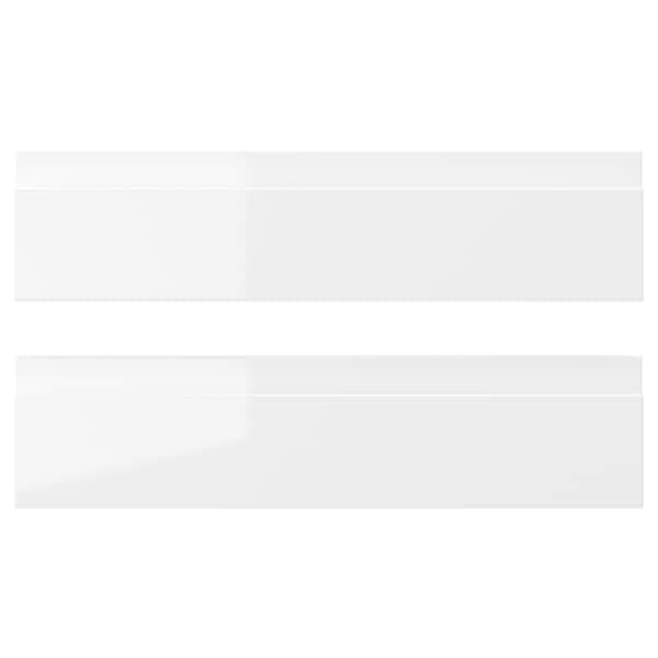 VOXTORP drawer front, high-gloss white, 39.6x9.7 cm