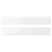VOXTORP drawer front, high-gloss white, 60x10 cm, 2 pack
