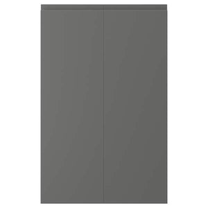 Ikea VOXTORP - 2-p door f corner base cabinet set, right-hand dark grey, 25x80 cm