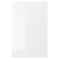 VOXTORP 2-p door f corner base cabinet set, right-hand/high-gloss white, 25x80 cm