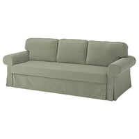 VRETSTORP 3-seat sofa-bed, Hakebo grey-green, 244x91x96 cm