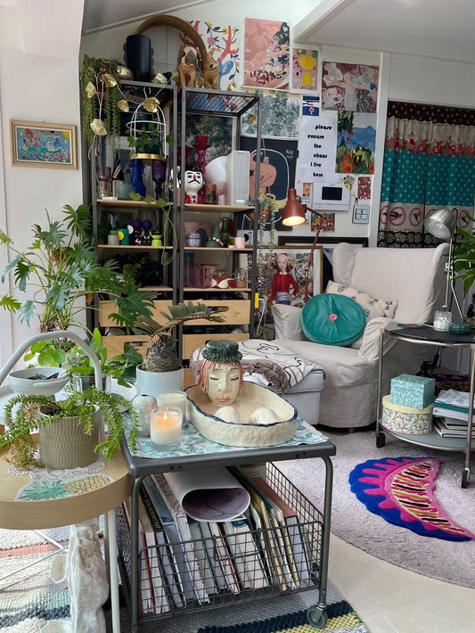 A Pretty in Pink Bedroom That Still Works Hard