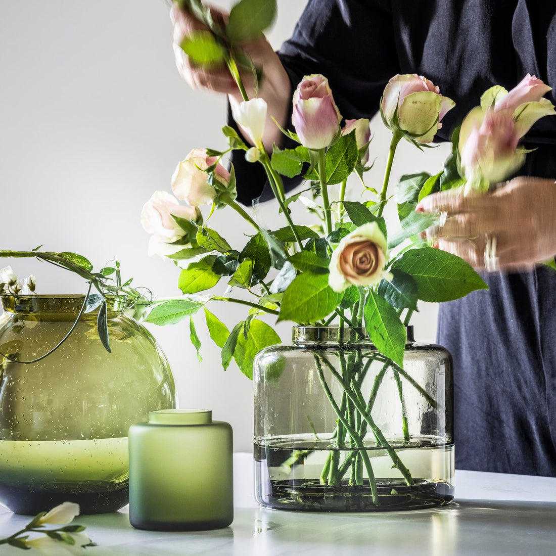 Green Home Accessories with Charming Linocut Prints