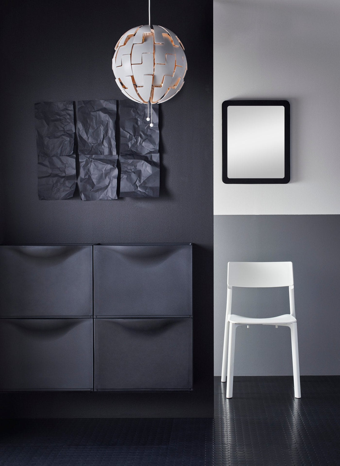 Black and White Storage With a Playful Twist