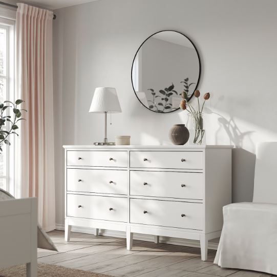 MALM chest of 4 drawers, high-gloss white, 80x100 cm - IKEA