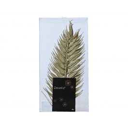 4 GOLD GLITTER PLASTIC FEATHERS 10 CM
