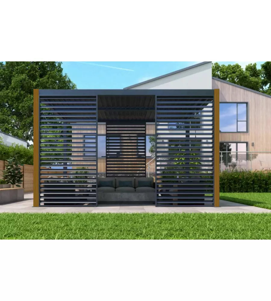 ANTHRACITE VENETIAN BLIND PANEL WITH INCLI