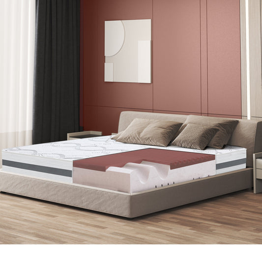 The White Stone Memory Foam Mattress 80 x 190 cm | Medium Firmness | Height 27 cm | Hypoallergenic and Breathable Fabric | Orthopedic and Contouring Properties