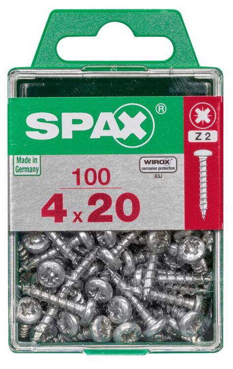 GALVANIZED POZI SCREWS 4X20 M 100 PCS