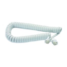 SPIRAL TELEPHONE CABLE 2MT WHITE
