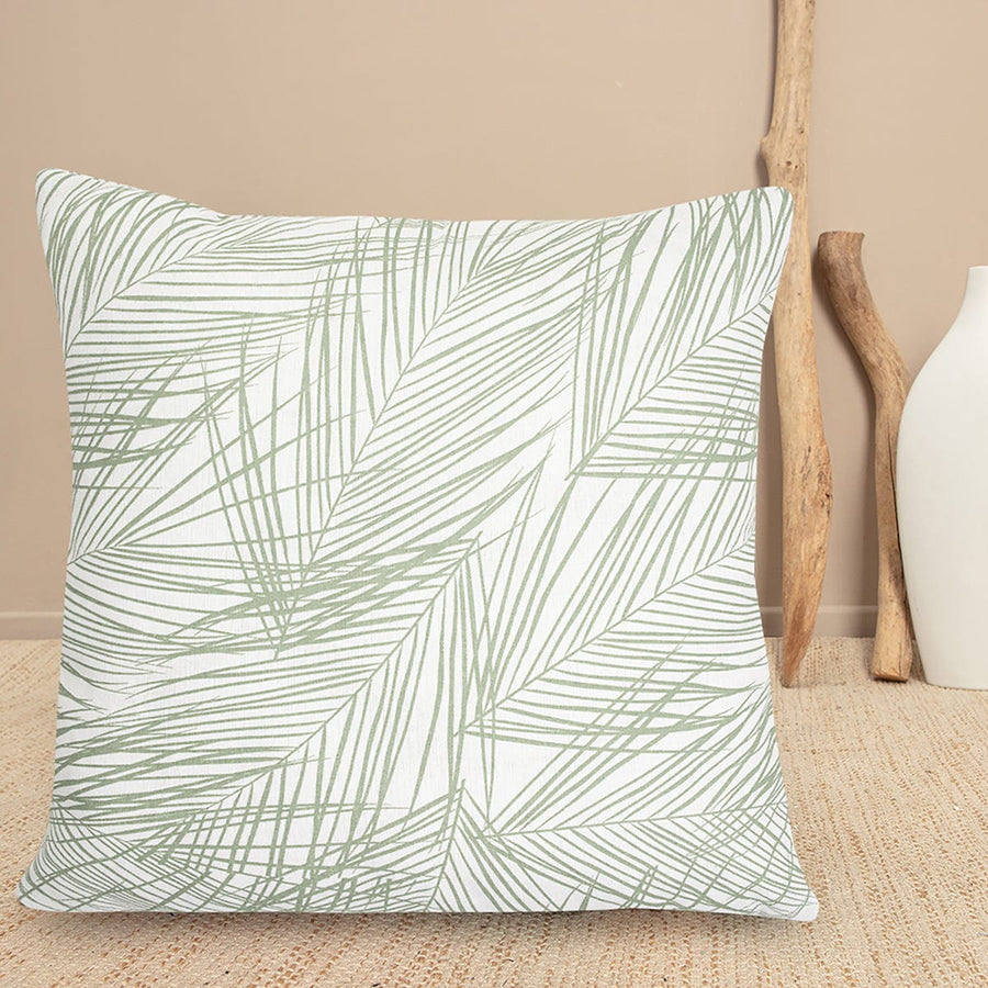 Bricocenter IANNA WHITE AND GREEN CUSHION 45X45 CM