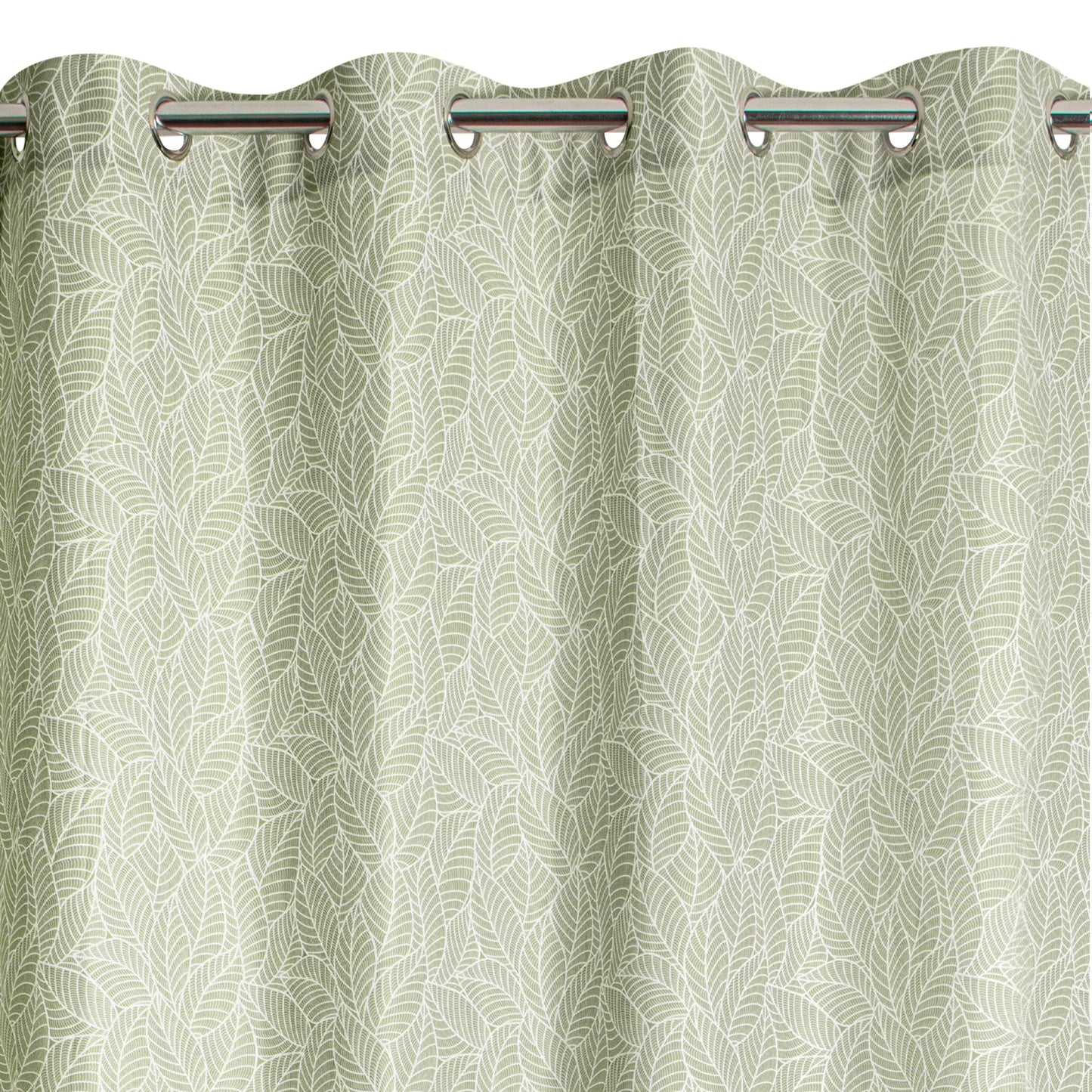 Bricocenter LIHAM GREEN OPAQUE CURTAIN 140X280 CM WITH EYELETS