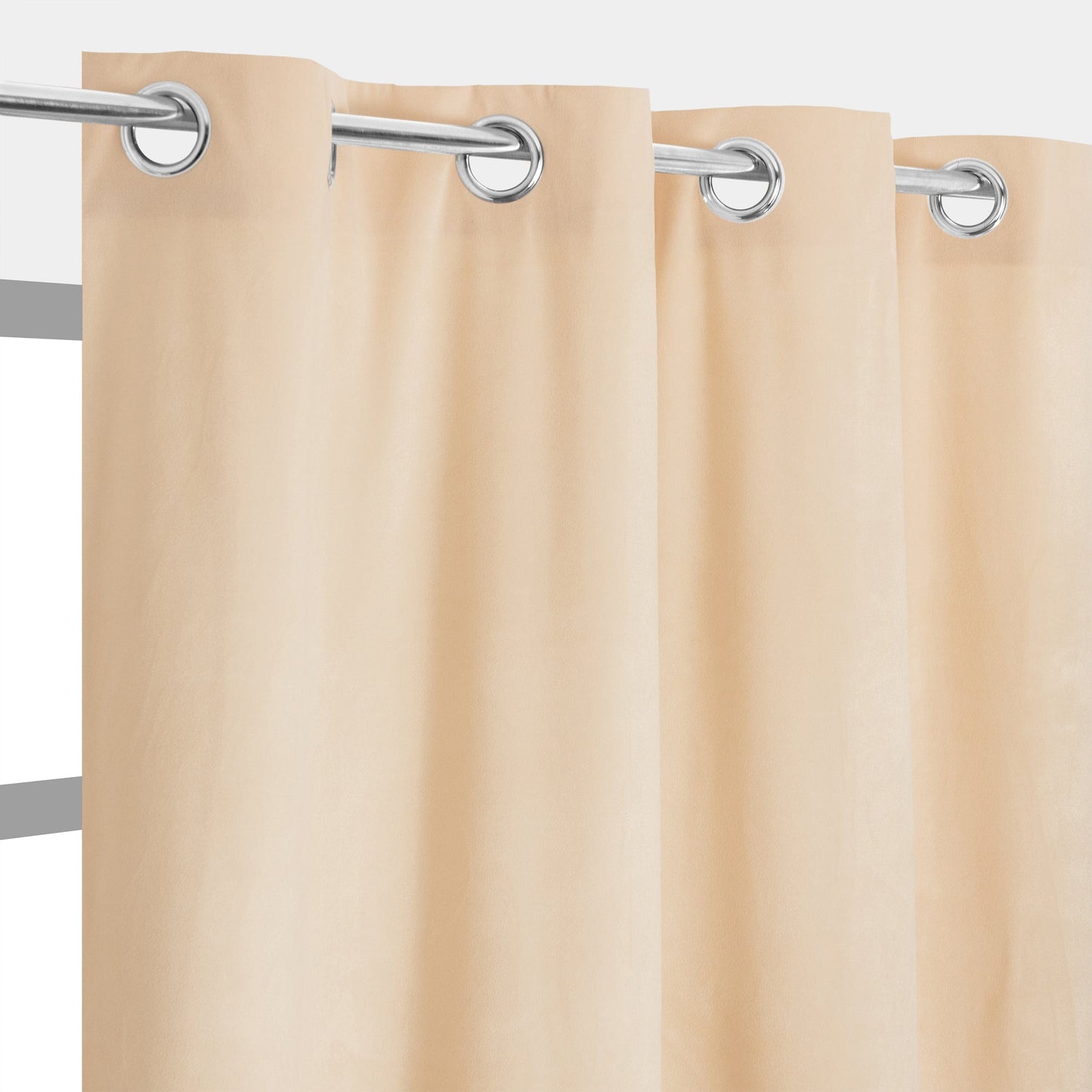 Bricocenter VALMAY CREAM OPAQUE CURTAIN 140X280 WITH EYELETS