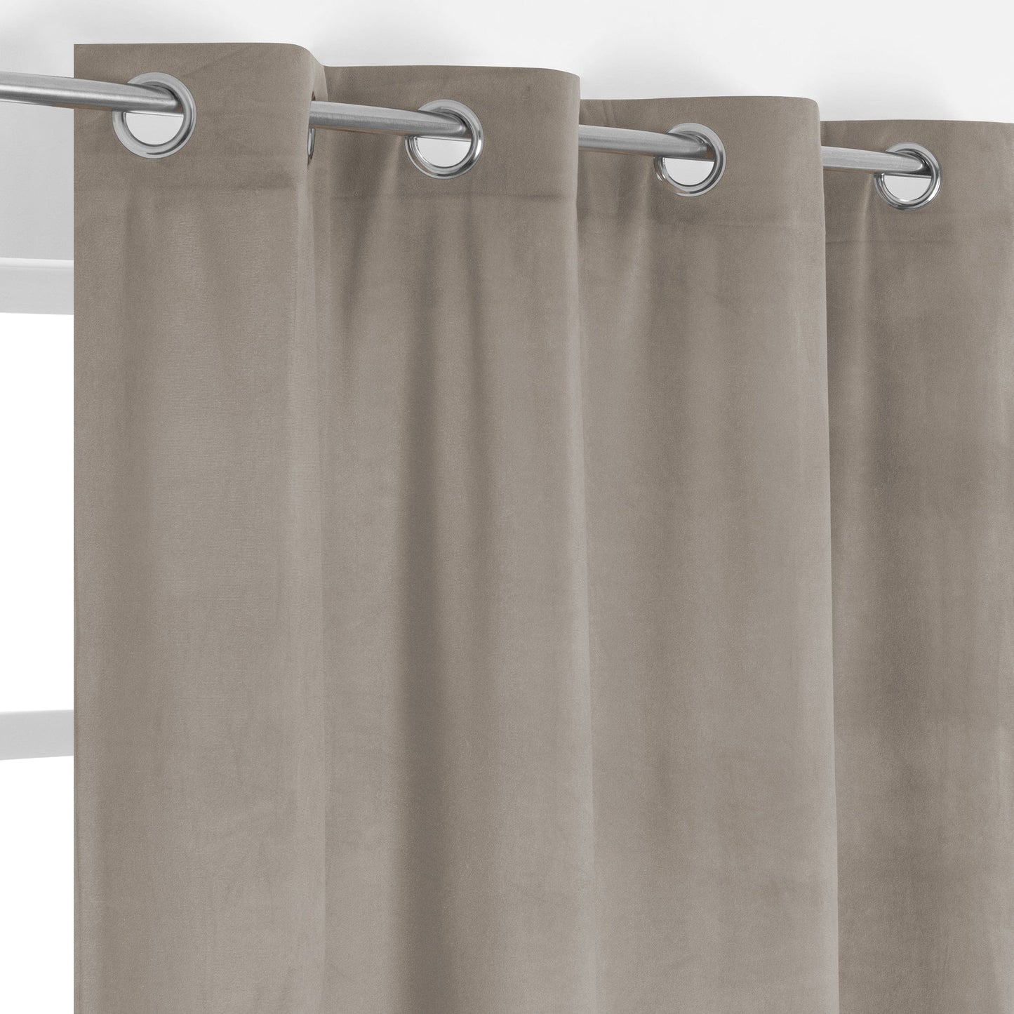 Bricocenter VALMAY DOVE GREY OPAQUE CURTAIN 140X280 WITH EYELETS