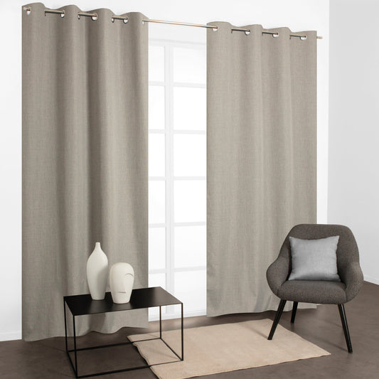 Bricocenter VENS GREY CONCEALING THERMAL CURTAIN 135X280 CM WITH RINGS