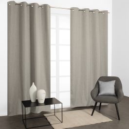 VENS GREY CONCEALING THERMAL CURTAIN 135X280 CM WITH RINGS