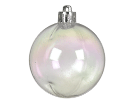 SET 12 CHRISTMAS BALLS PLATICA BIANCOT