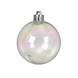 SET 12 CHRISTMAS BALLS PLATICA BIANCOT