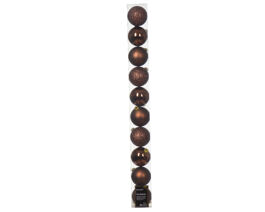 SET 10 MARRON PLASTIC CHRISTMAS BALLS