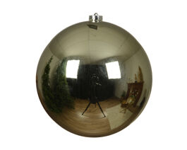 GREEN PLASTIC CHRISTMAS BALL DIAM 20