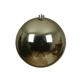 GREEN PLASTIC CHRISTMAS BALL DIAM 20