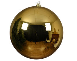 GOLD PLASTIC CHRISTMAS BALL DIAM 20 C