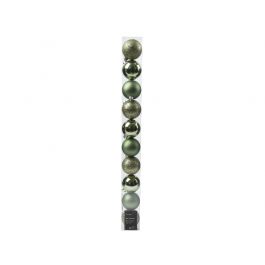 SET 10 PLASTIC CHRISTMAS BALLS VERDED