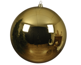 CHRISTMAS BALL DIAM 25 GOLD PLASTIC