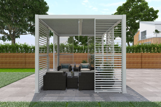 WHITE CALICANTUS 3X4 BIOCLIMATIC PERGOLA