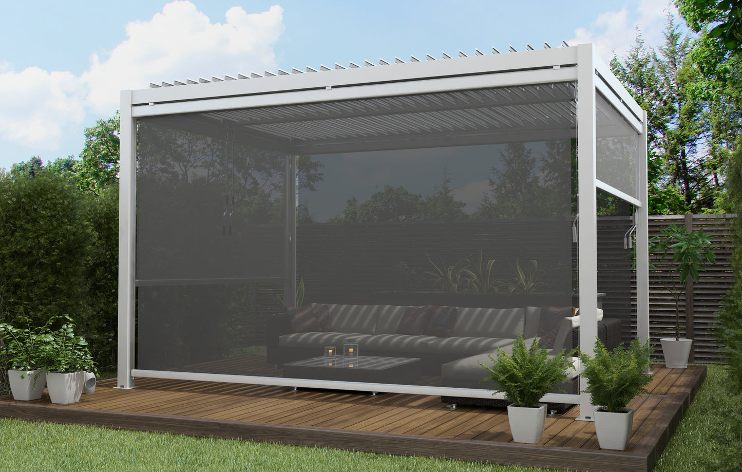 WHITE CALICANTUS 3X4 BIOCLIMATIC PERGOLA