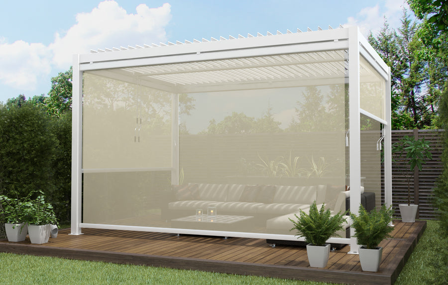WHITE CALICANTUS 3X4 BIOCLIMATIC PERGOLA