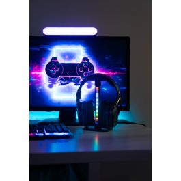 HEADPHONE STAND WITH RGB LED LIGHT BAR