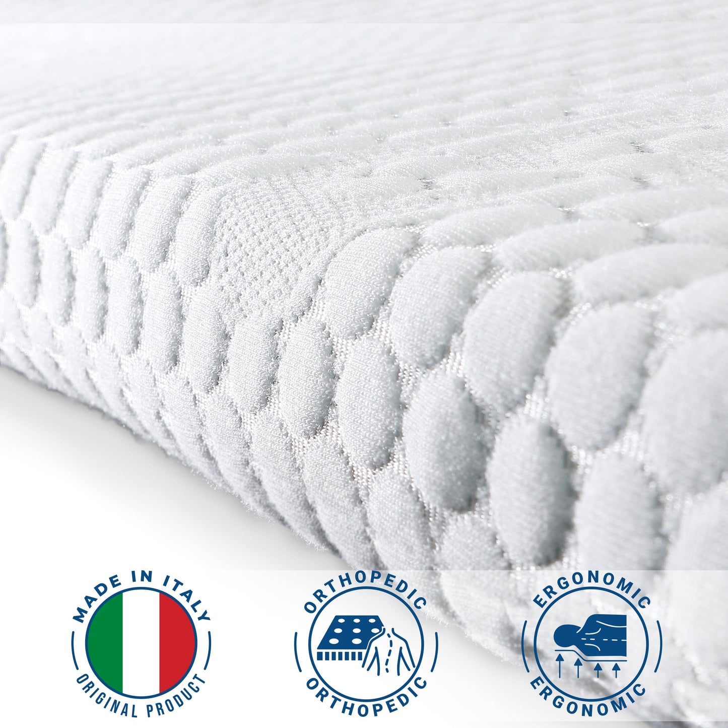 The White Stone Ventilated Memory Foam Topper 80 x 190 cm | 5 cm Thick Mattress Enhancer | Removable Hypoallergenic Cover | Antibacterial and Antifungal