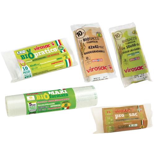 BIO WASTE BAG WITH HANDLES - 52X64CM