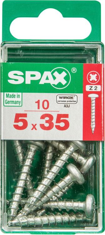GALVANIZED POZI SCREWS 5X35 S 10 PCS