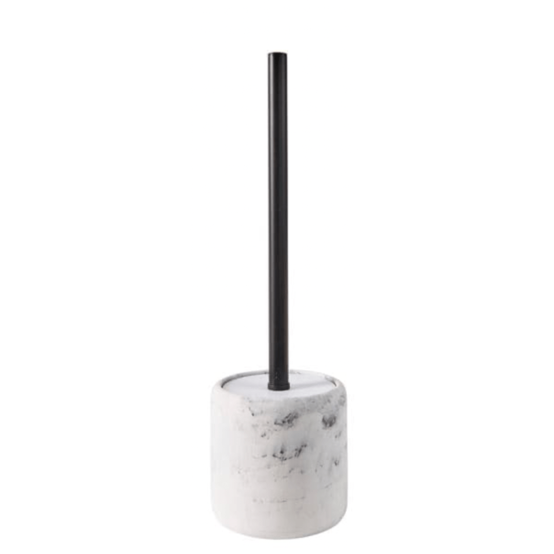 Casa LUNA Toilet brush in marble effect support, H 36,5 cm - Ø 10,7 cm