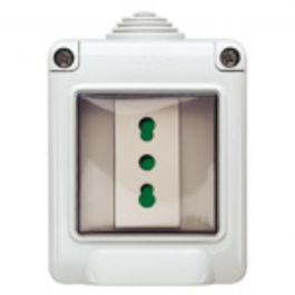 PLANA CONTAINER WITH 10/16A SOCKET IP55 GRAY