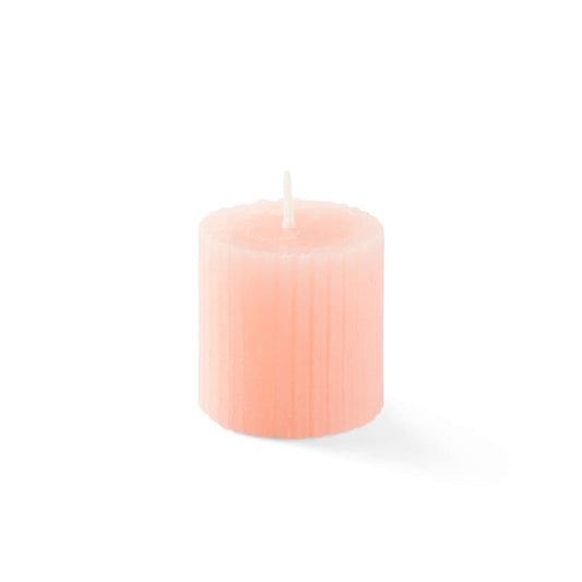 Casa RUSTIC RIB CANDLE SALMON 4,5X4