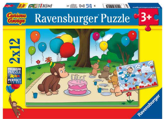 2 12 Piece Puzzles Curious George - best price from Maltashopper.com RVB05018