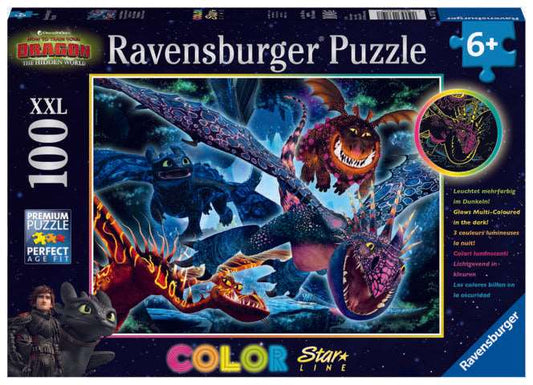 100 Piece Color Star Xxl Puzzle How To Train Your Dragon: The Hidden World - best price from Maltashopper.com RVB13710