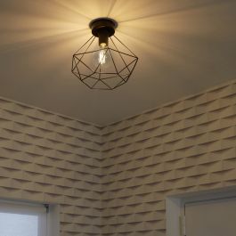 CEILING LAMP BYRON METAL BLACK E27=60W