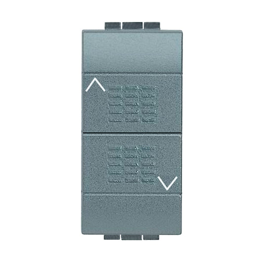 Bricocenter INTERRUTTORE LIVING INTERNATIONAL DOPPIO INTERBLOCCANTE IP22 ANTRACITE